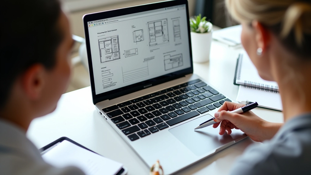 Schermo del computer che mostra vari layout di portfolio e template di design moderni