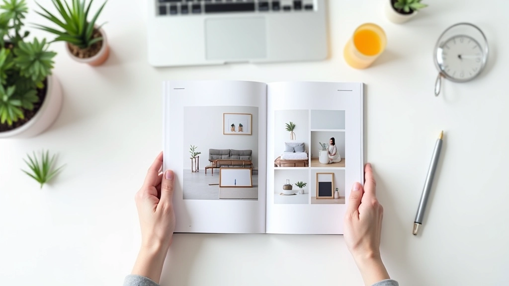 Portfolio con galleria di progetti creativi ben organizzati, immagini di qualità professionale in griglia